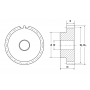 Зубчатая шестерня со ступицей, M=2, Z=35 PM28035 TECHNIX