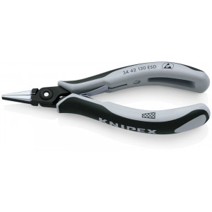 Прецизионные плоскогубцы захватные для электроники  Knipex 34 42 130 ESD